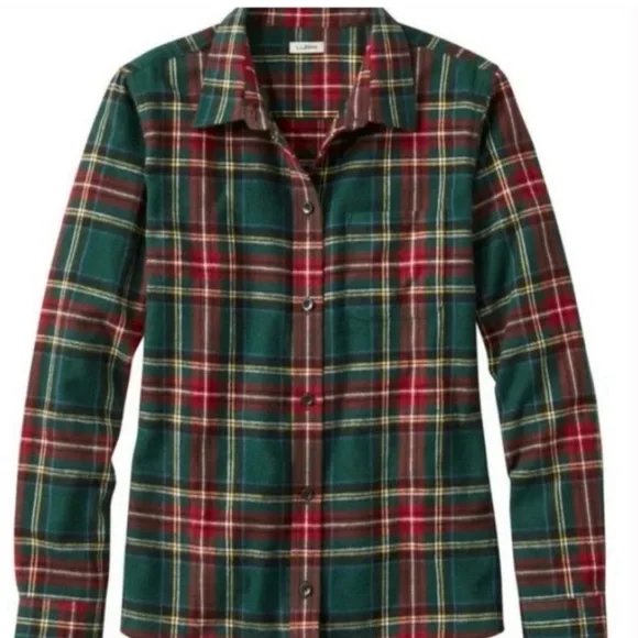 L.L. Bean women’s scotch plaid flannel shirt - Picture 1 of 7